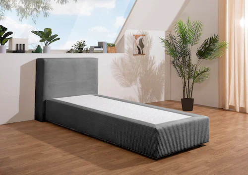 andas Boxspringbett "Åby", In Cord Bezug, wahlweise mit und ohne Matrazte e günstig online kaufen