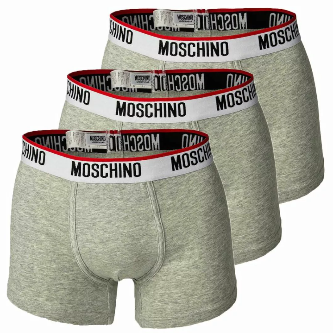MOSCHINO Herren Shorts 3er Pack - Pants, Unterhose, Cotton Stretch, uni Gra günstig online kaufen