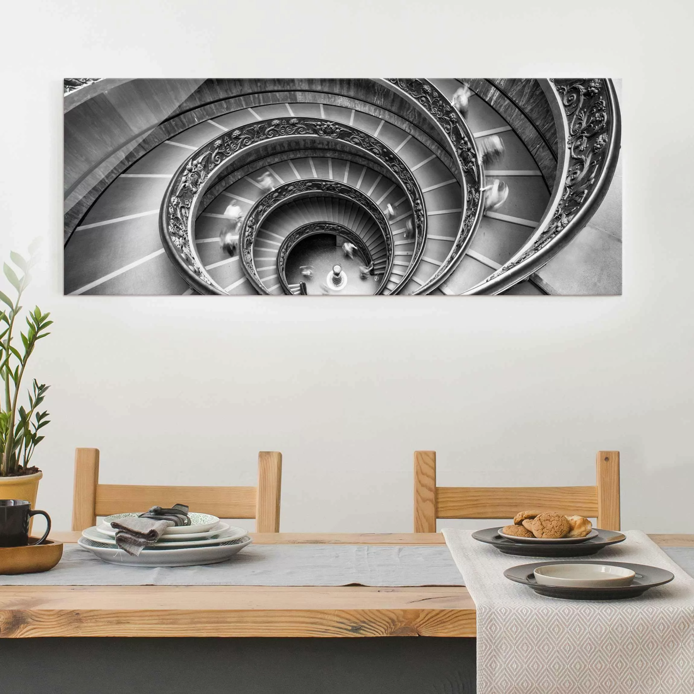 Glasbild Bramante Treppe günstig online kaufen