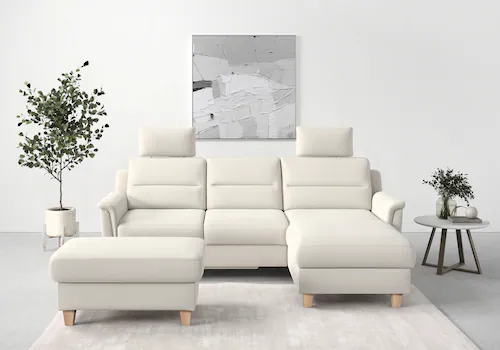 sit&more Ecksofa "Farö L-Form", inklusive Federkern, wahlweise mit Bettfunk günstig online kaufen