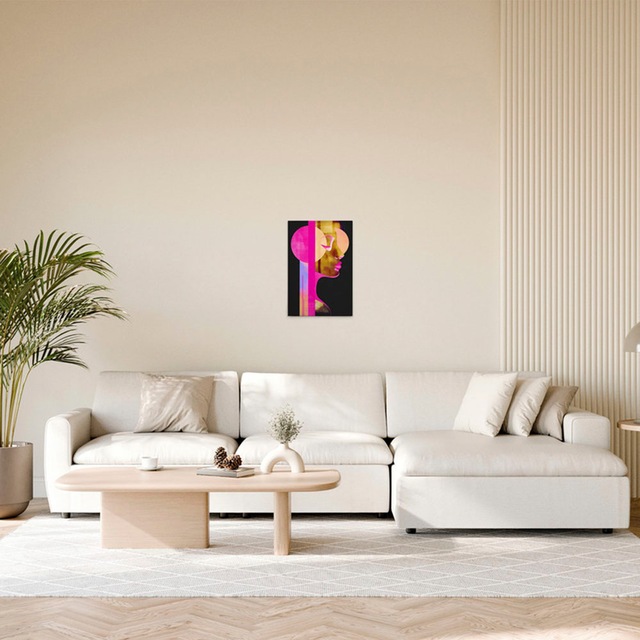 A.S. Création Leinwandbild "Metropolis Neon - Wandbild Schwarz Pink Keilrah günstig online kaufen