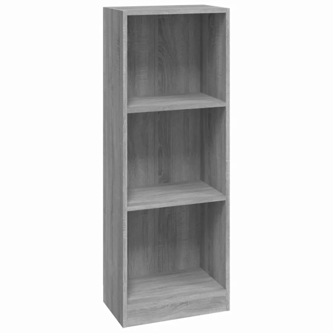 Vidaxl Bücherregal 3 Fächer Grau Sonoma 40x24x109 Cm Holzwerkstoff günstig online kaufen