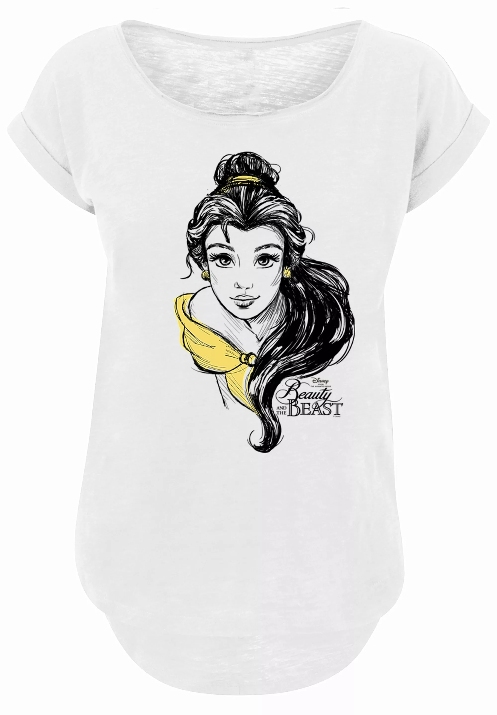 F4NT4STIC Kurzarmshirt "F4NT4STIC Damen Belle Sketch with Ladies Long Slub günstig online kaufen