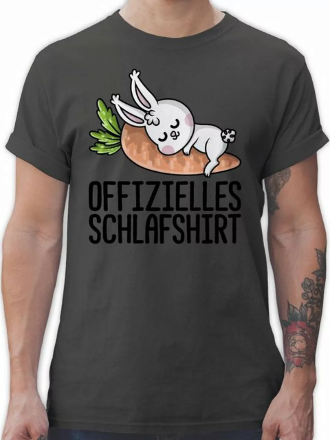 Shirtracer T-Shirt Offizielles Schlafshirt mit Hase schwarz Sprüche Stateme günstig online kaufen