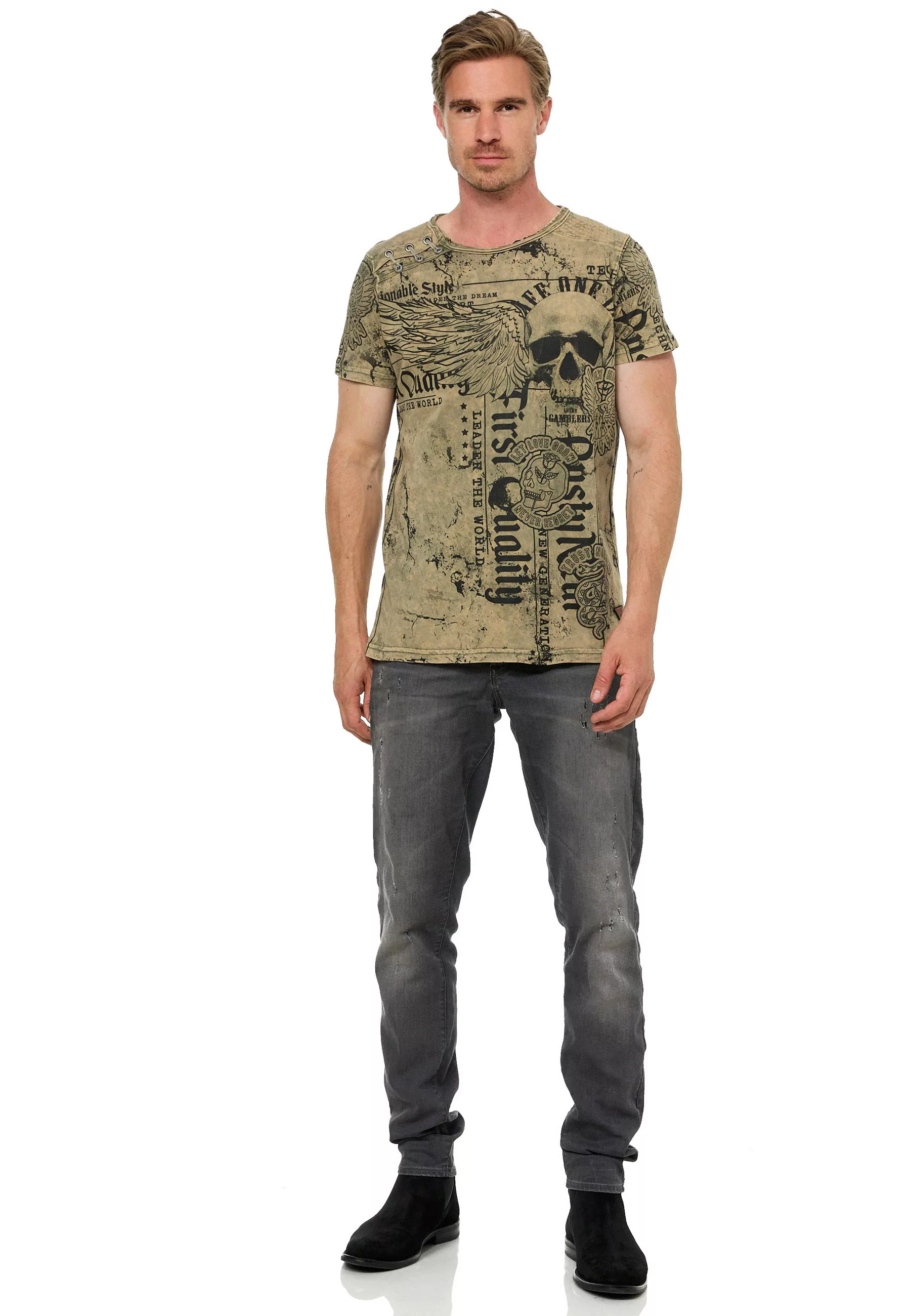 Rusty Neal T-Shirt "Rusty Neal", mit Allover-Print günstig online kaufen