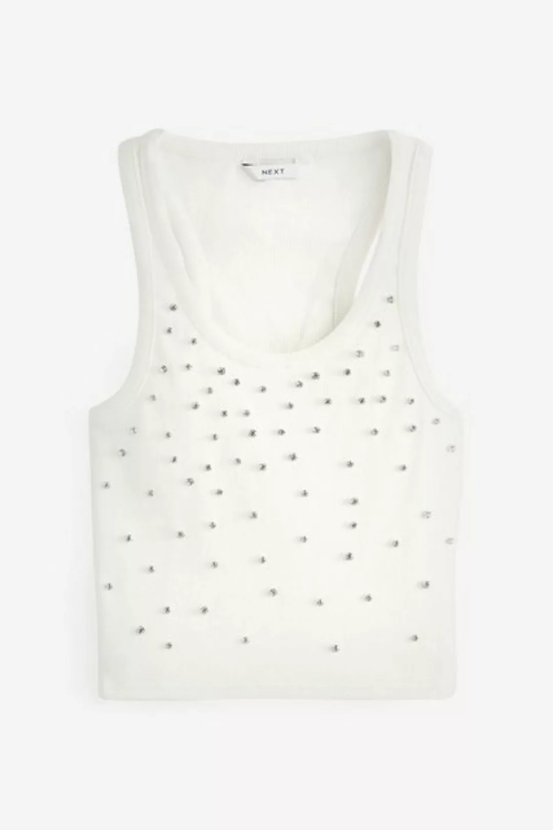 Next Shirttop Verziertes Tanktop in Glitzeroptik (1-tlg) günstig online kaufen