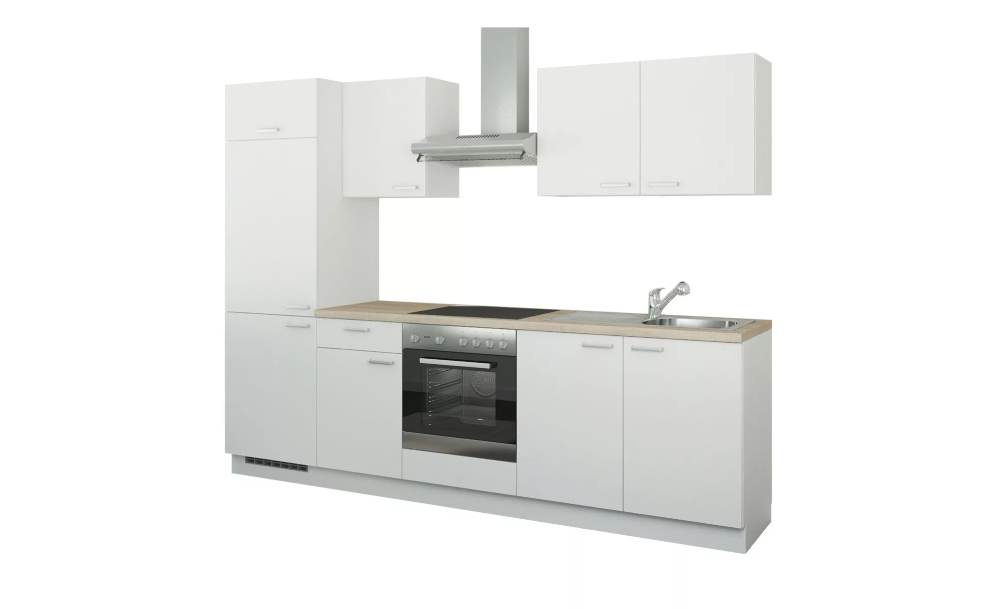 Küchenzeile mit Elektrogeräten  Aachen ¦ weiß ¦ Maße (cm): B: 270 Aktuelles günstig online kaufen