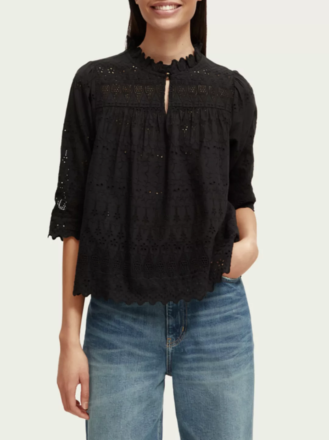 Broderie anglaise blouse günstig online kaufen