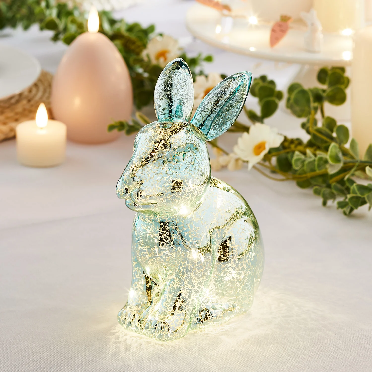 LED Osterdeko Hase aus Glas günstig online kaufen