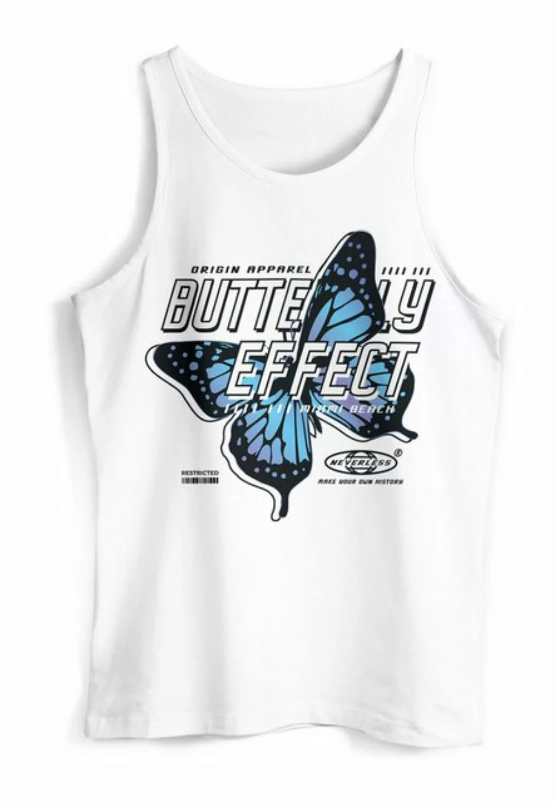 Neverless Tanktop Herren Tank-Top Bedruckt Schriftzug Butterfly Effect Schm günstig online kaufen