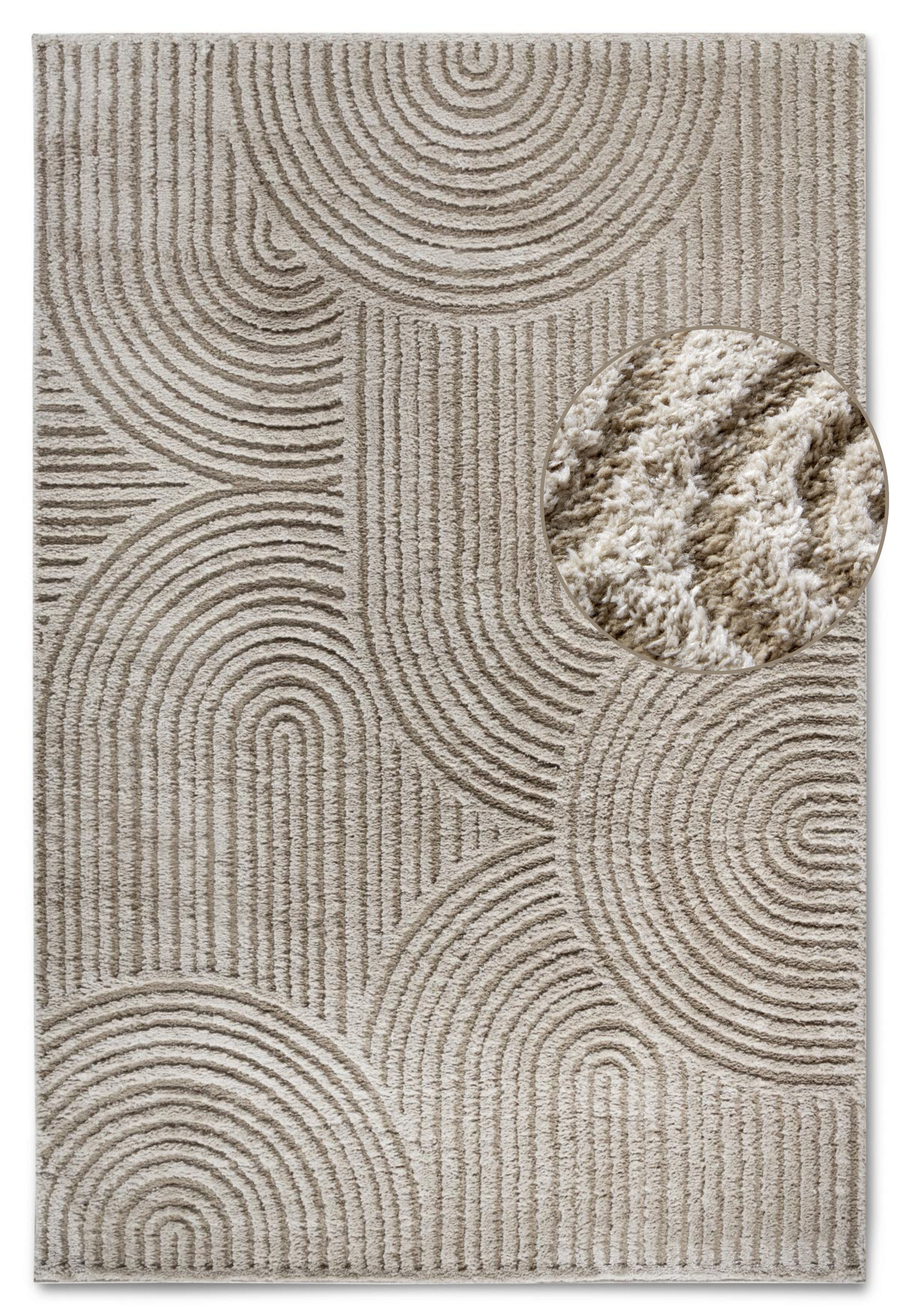 ELLE DECORATION Designteppich »Chappe«, rechteckig, 18 mm Höhe, Shaggy, Läu günstig online kaufen