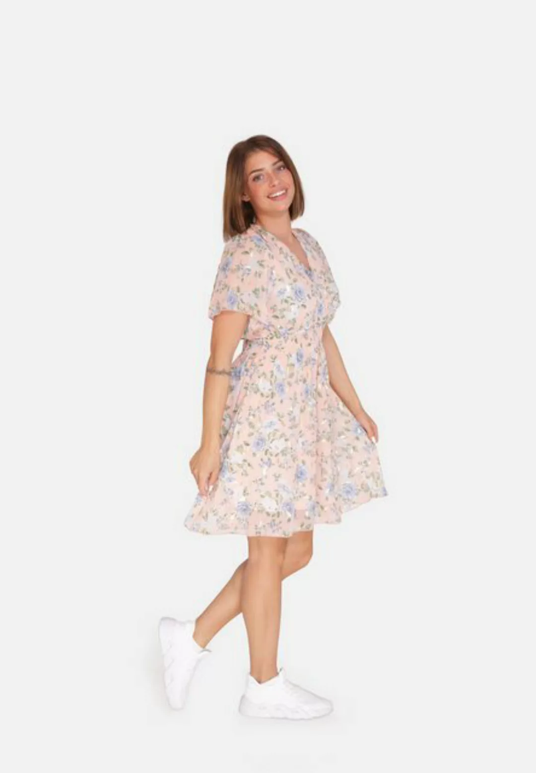 Elara Sommerkleid Elara Damen Sommerblumenkleid (1-tlg) günstig online kaufen