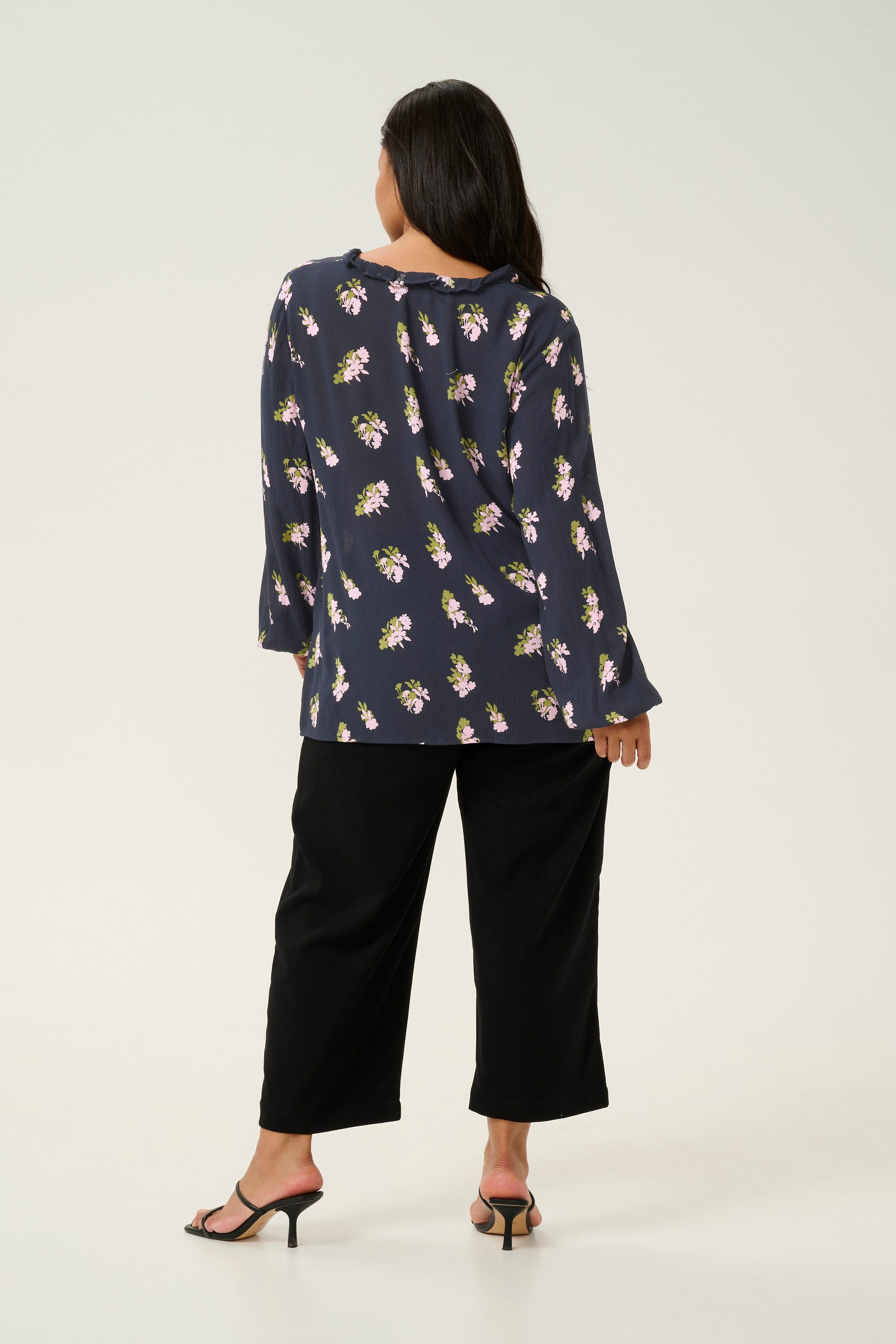 KAFFE Curve Langarmbluse Langarm-Bluse KCellena Große günstig online kaufen