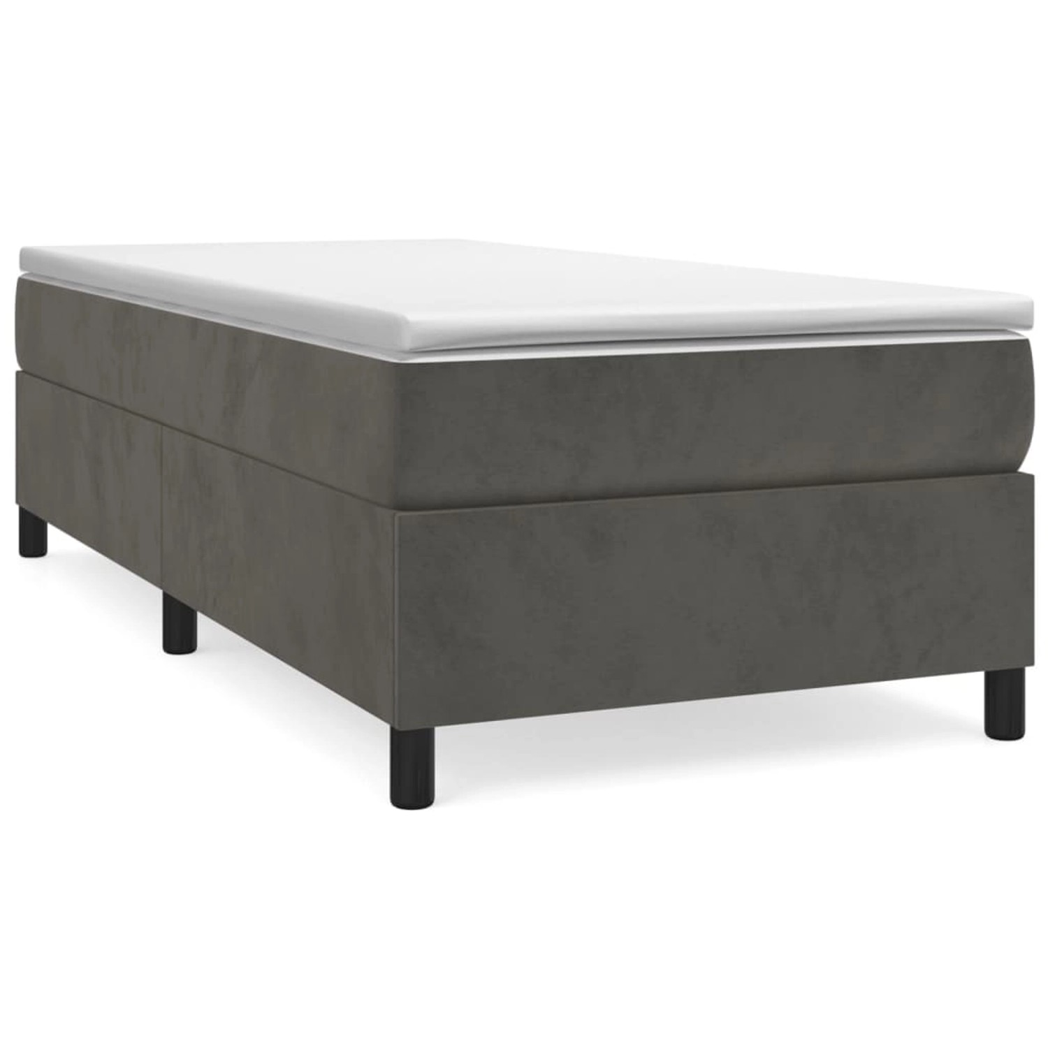 Vidaxl Boxspringbett Dunkelgrau 90x190 Cm Samt günstig online kaufen