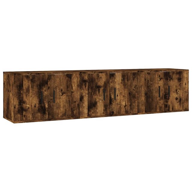 furnicato TV-Schrank TV-Wandschränke 3 Stk. Räuchereiche 57x34,5x40 cm günstig online kaufen