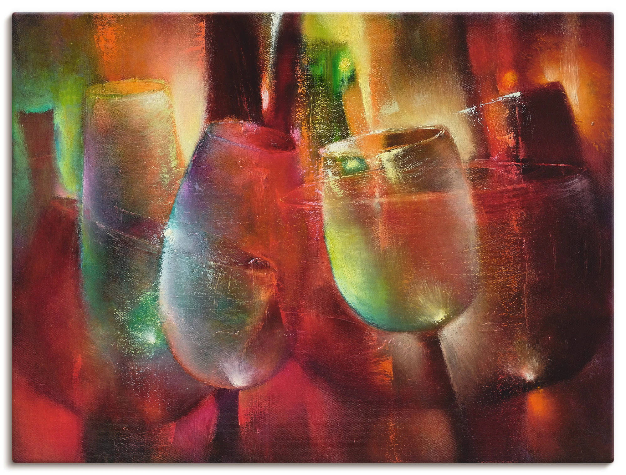 Artland Leinwandbild "Zu später Stunde II", Getränke, (1 St.), auf Keilrahm günstig online kaufen