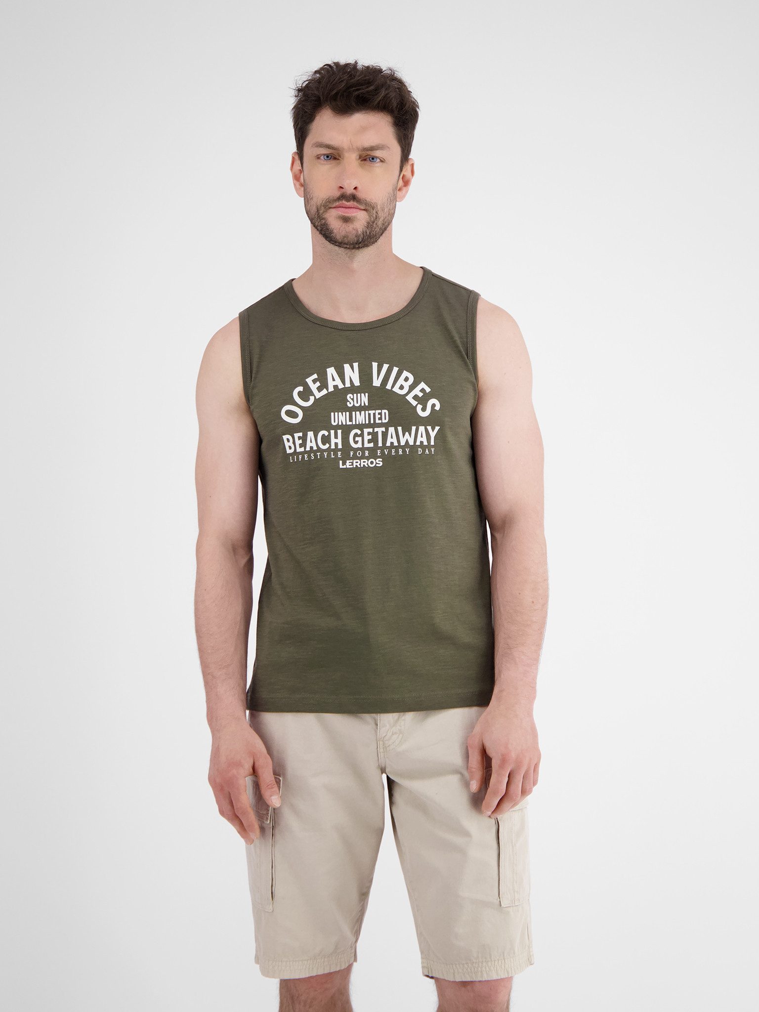 LERROS Muskelshirt "LERROS Herren Tanktop mit Brustprint" günstig online kaufen