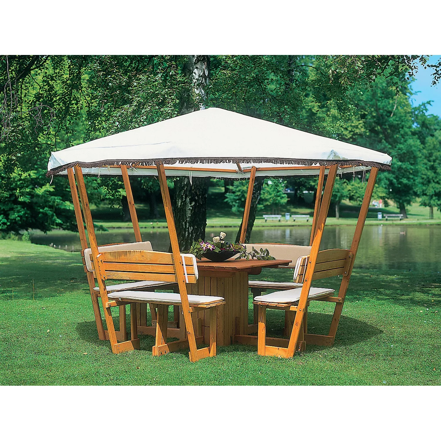 Ersatzdach für Pavillon Rosenheim Weiß günstig online kaufen