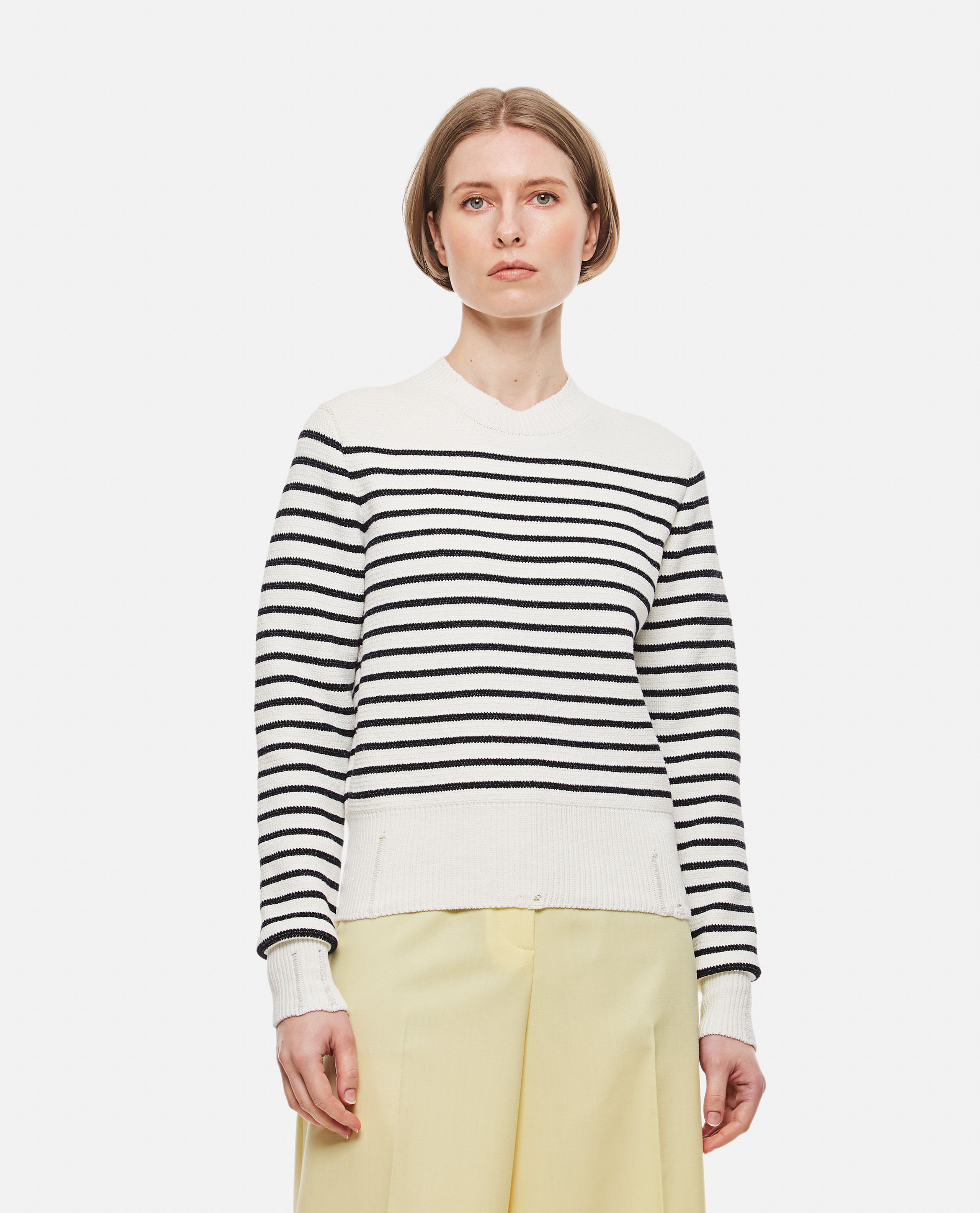 JOURNEY STRIPED KNITTED COTTON SWEATER günstig online kaufen