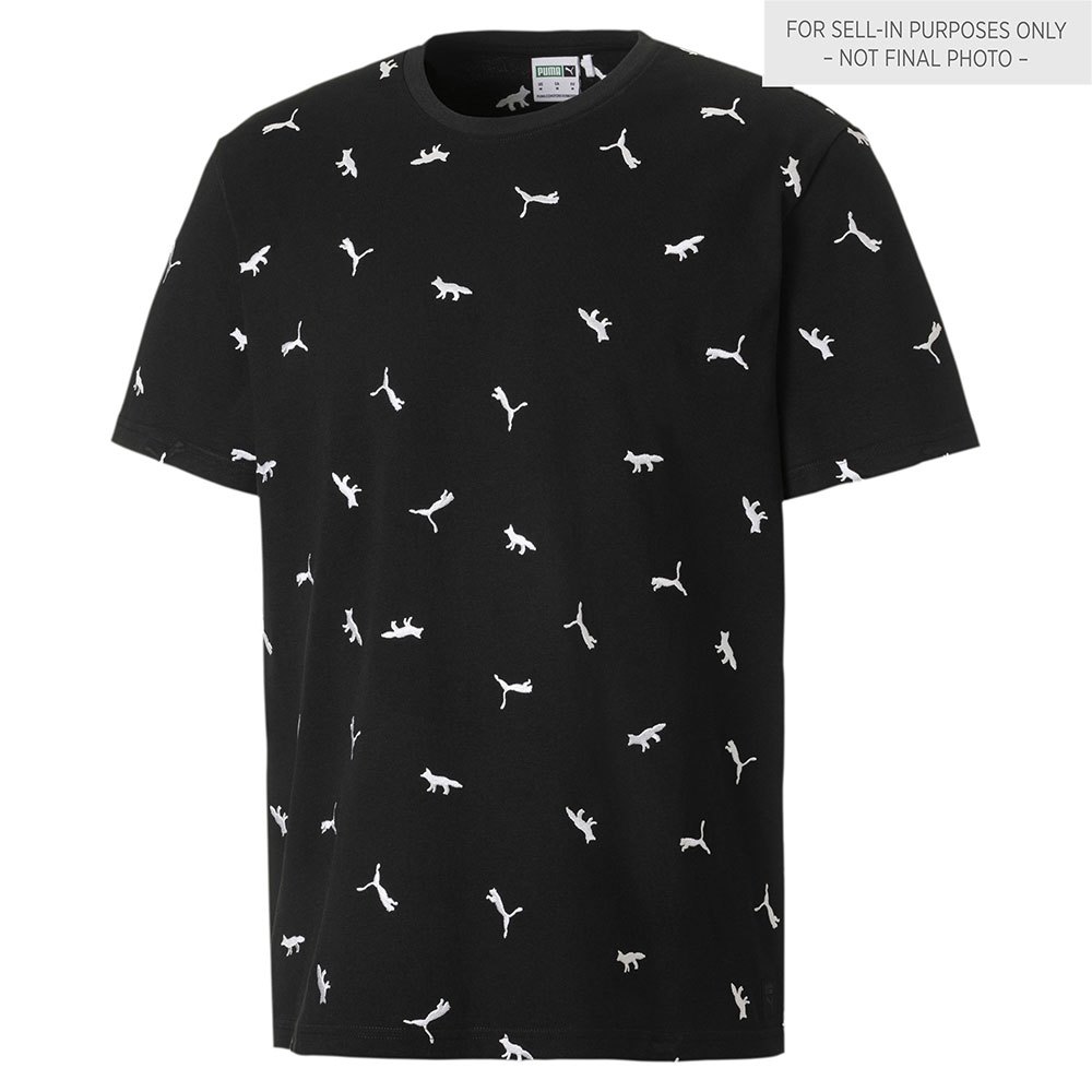Puma Select X Maison Kitsune Aop Kurzärmeliges T-shirt S Puma Black / Aop günstig online kaufen