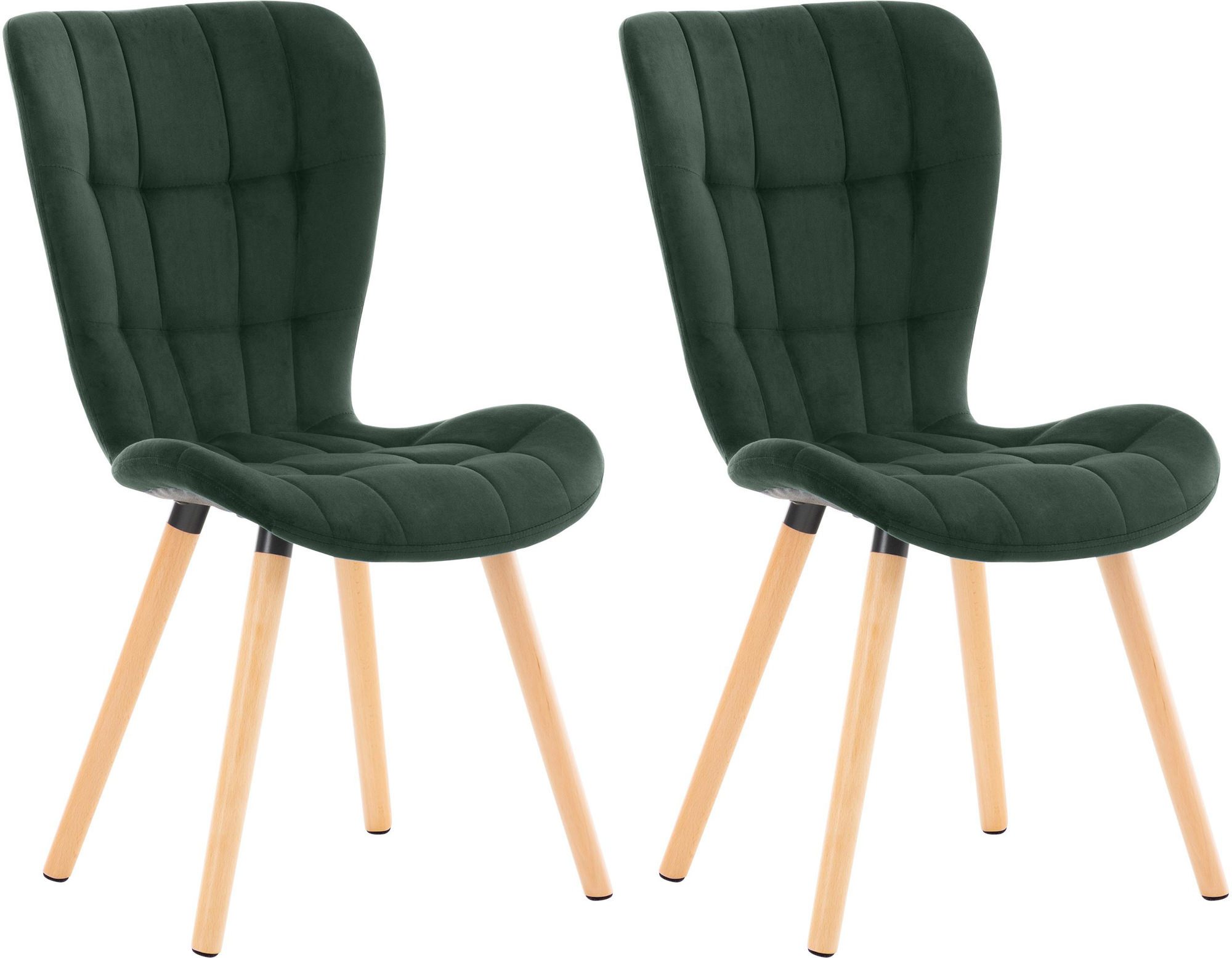 CLP Esszimmerstuhl Elda (2er Set), Samt, günstig online kaufen