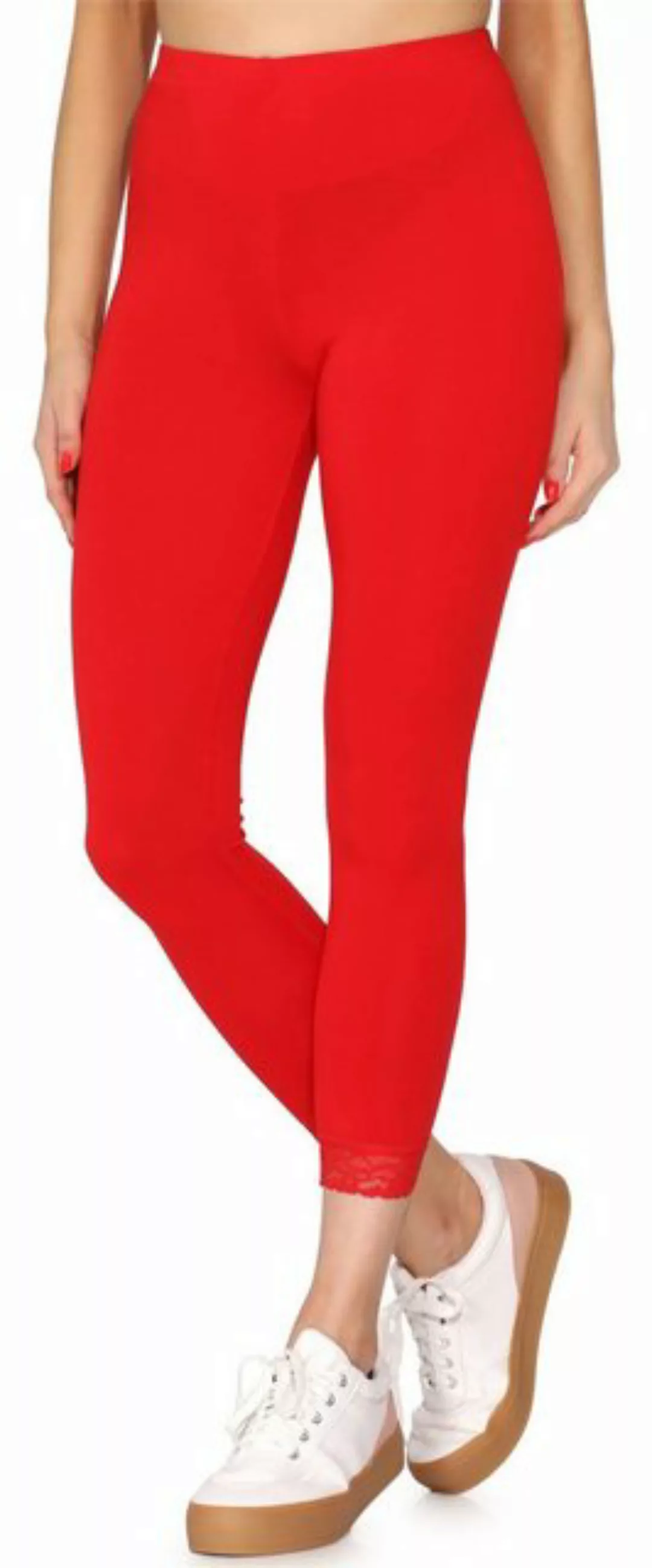 Merry Style Leggings Damen 7/8 Hose mit Spitze MS10-342 (1-tlg) aus Viskose günstig online kaufen