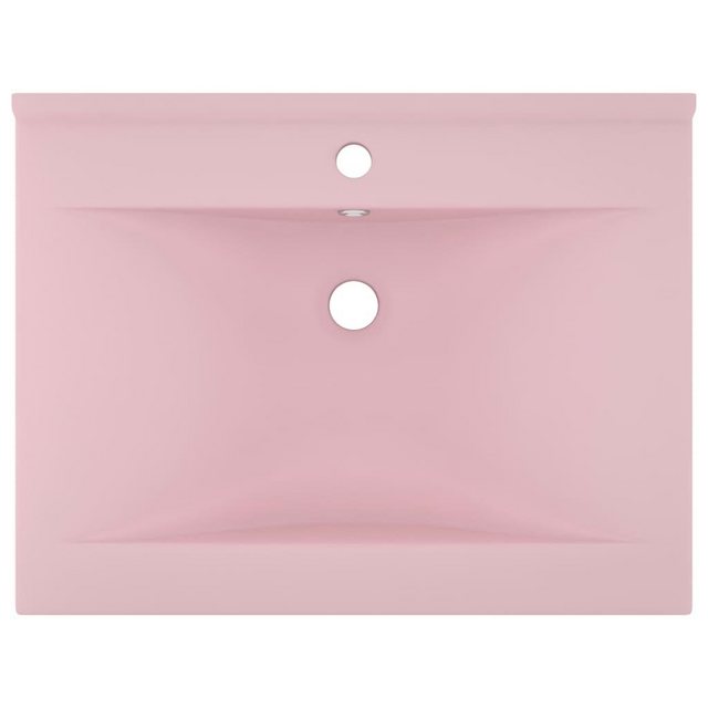 vidaXL Waschbeckenschrank Luxus-Waschbecken mit Hahnloch Matt-Rosa 60x46 cm günstig online kaufen