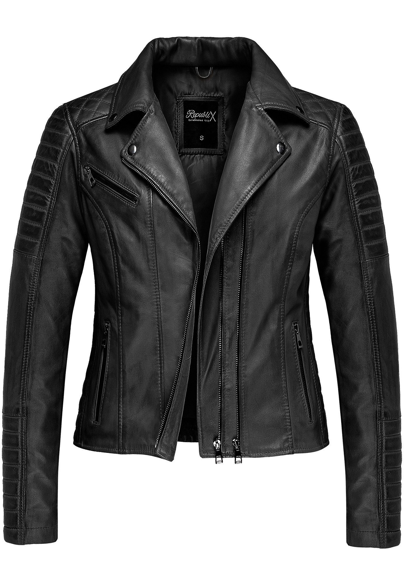 REPUBLIX Lederjacke KYANA Echtleder Damen Biker günstig online kaufen