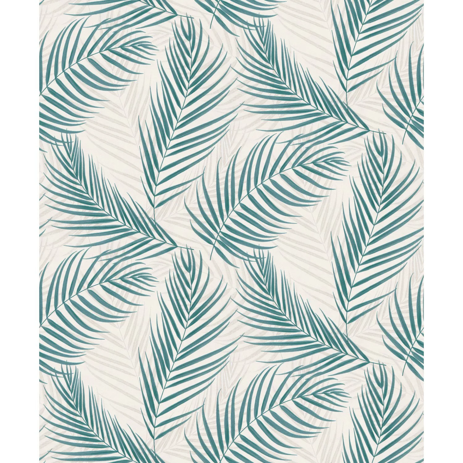 Bricoflor Helle Tapete mit Palmenblätter Muster Farn Vliestapete in Weiß Be günstig online kaufen
