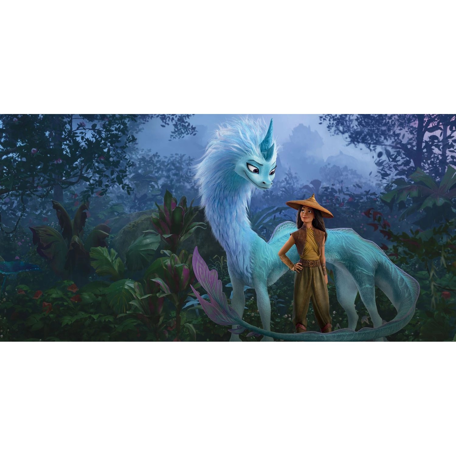 Disney Fototapete Raya Jungle Blau und Grün 500 x 250 cm 610715 günstig online kaufen