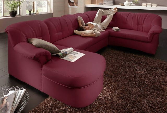 DOMO collection Wohnlandschaft "Papenburg, zeitlose Rückensteppung, elegant günstig online kaufen