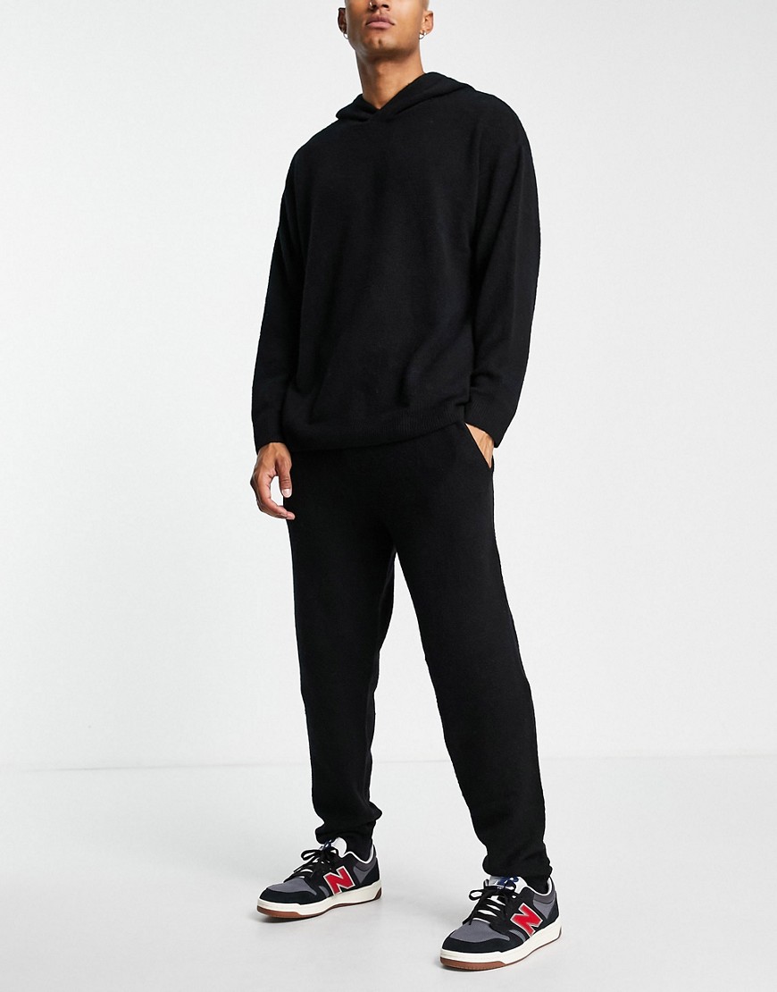 Topman – Oversize-Jogginghose aus Strick in Schwarz günstig online kaufen