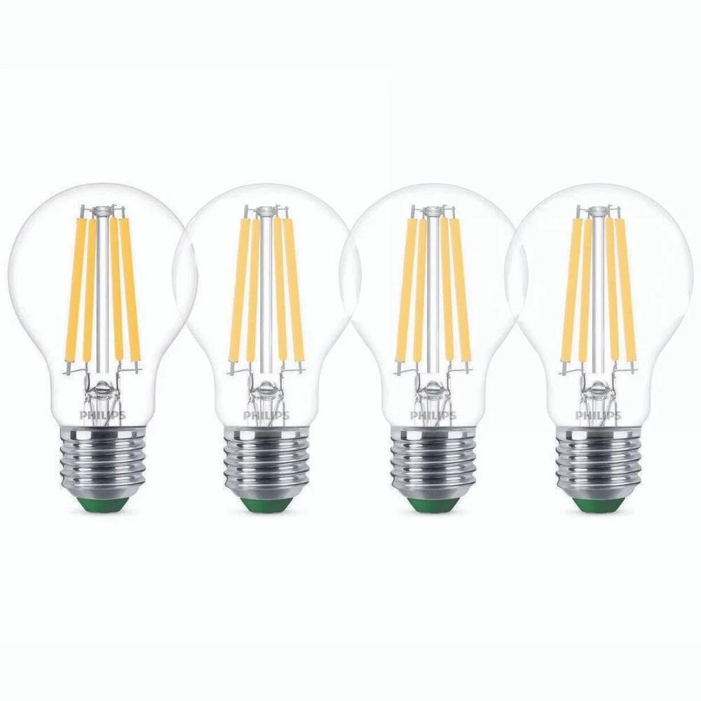 Philips LED Lampe E27 - Birne A60 4W 840lm 4000K ersetzt 60W Viererpack günstig online kaufen