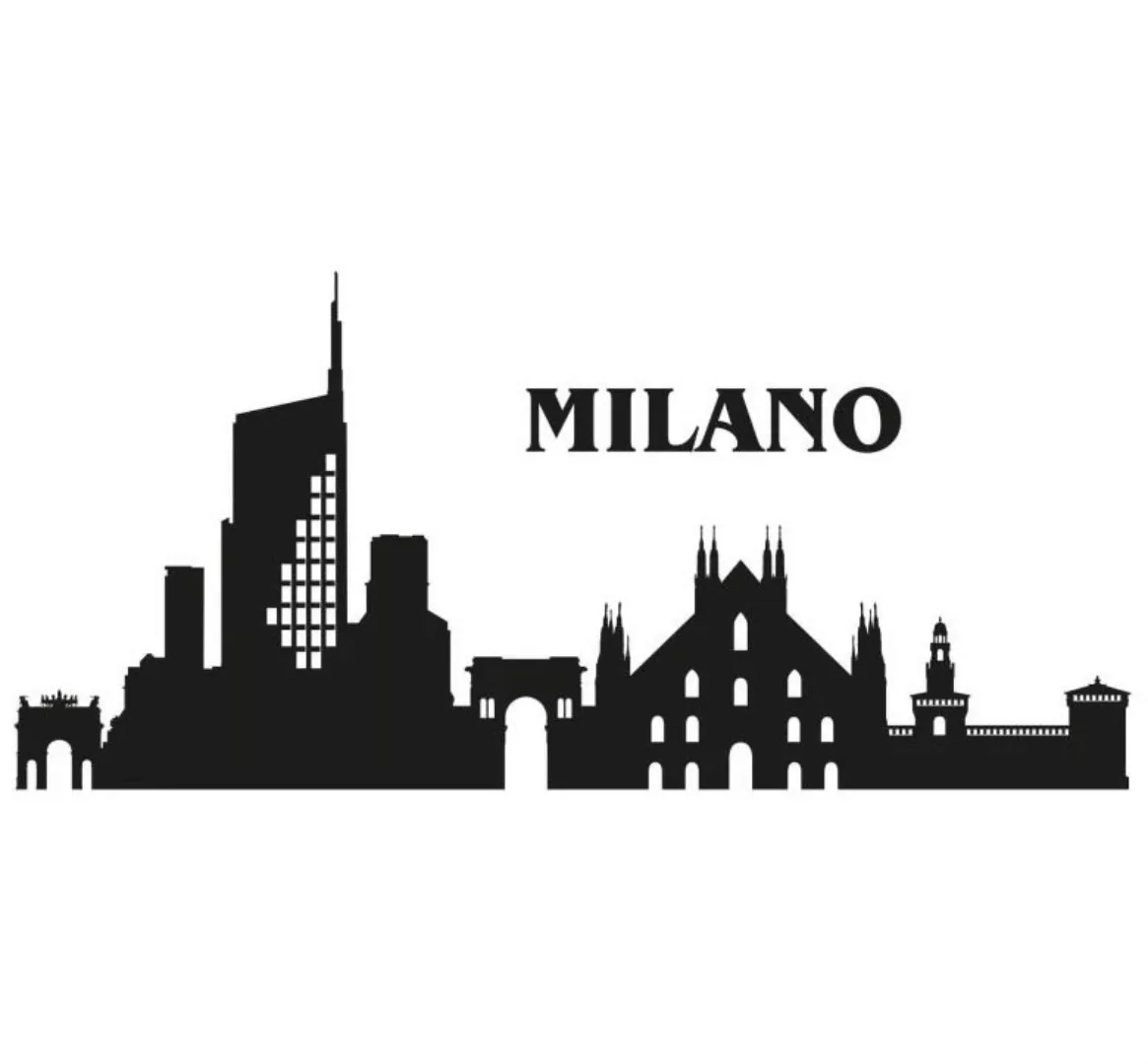 Wall-Art Wandtattoo »XXL Stadt Skyline Milano 120cm«, (1 St.), selbstkleben günstig online kaufen