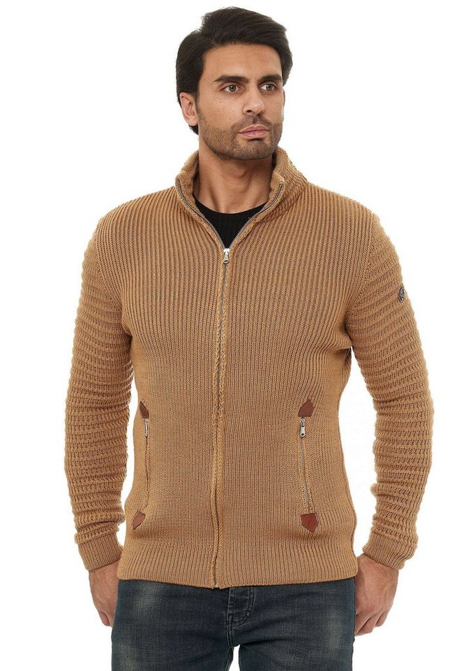 RedBridge Strickjacke aus Grobstrick mit praktischen Reißverschlusstaschen günstig online kaufen