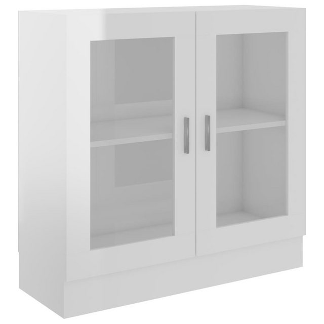 vidaXL Vitrine Bücherschrank Vitrinenschrank Vitrine Hochglanz-Weiß 82,5x30 günstig online kaufen