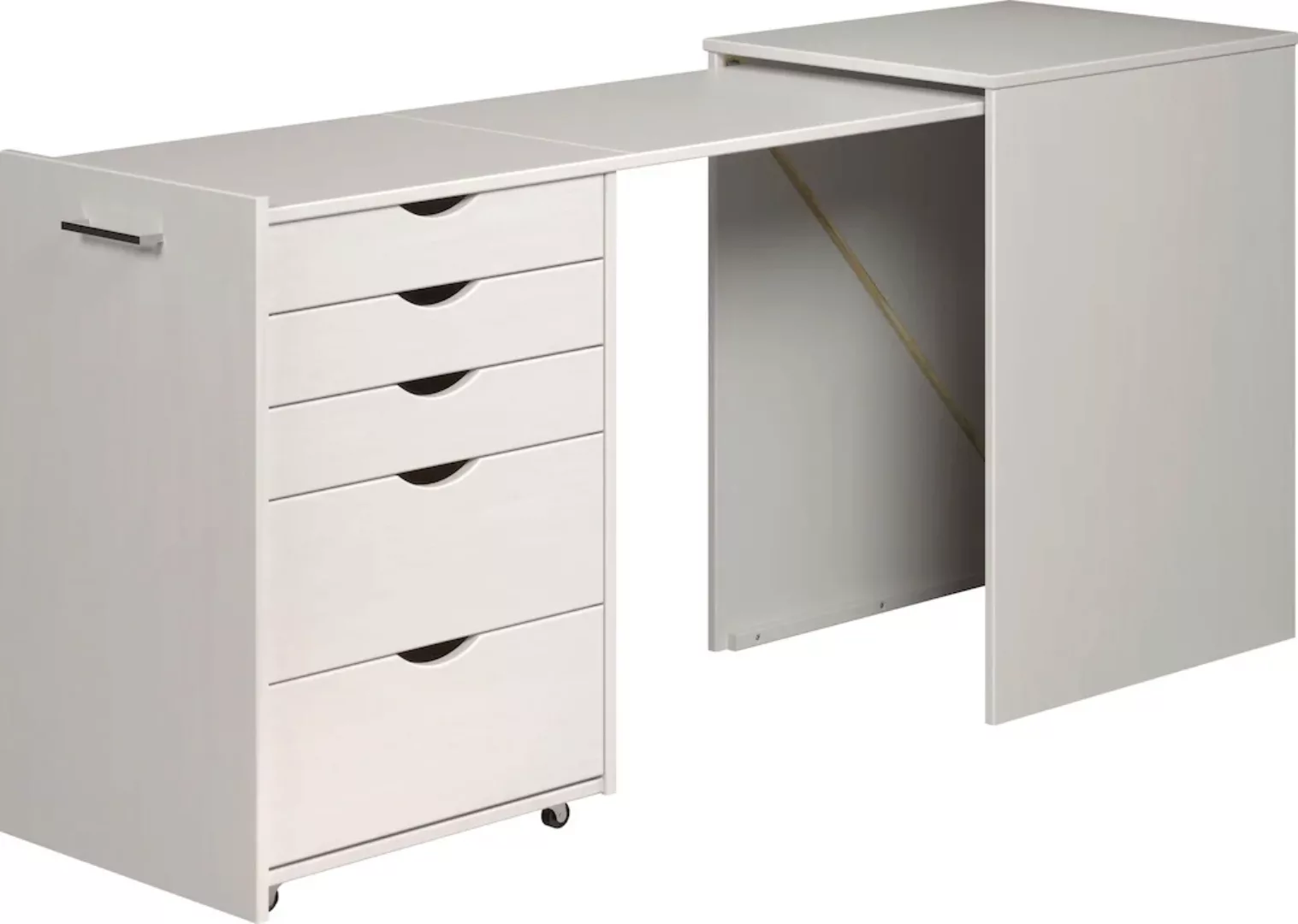 INTER-FURN Regal-Schreibtisch "Voltera", (1 St.), kleiner Massivholz Schrei günstig online kaufen