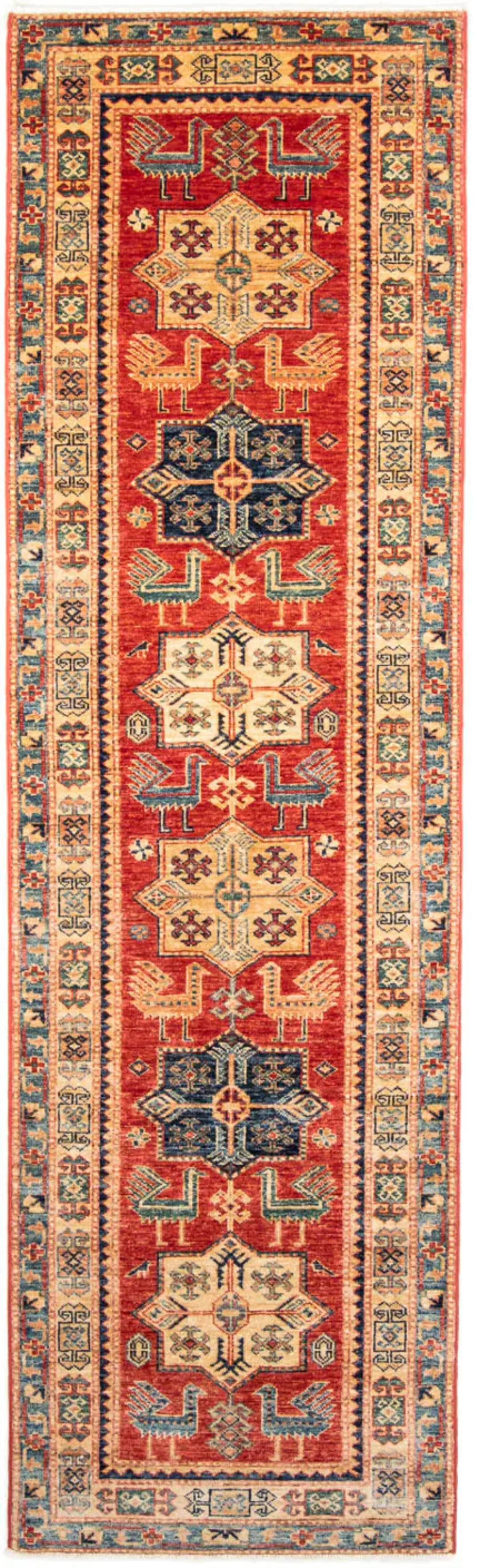 morgenland Orientteppich »Ziegler - Kazak - 266 x 77 cm - rot«, rechteckig, günstig online kaufen