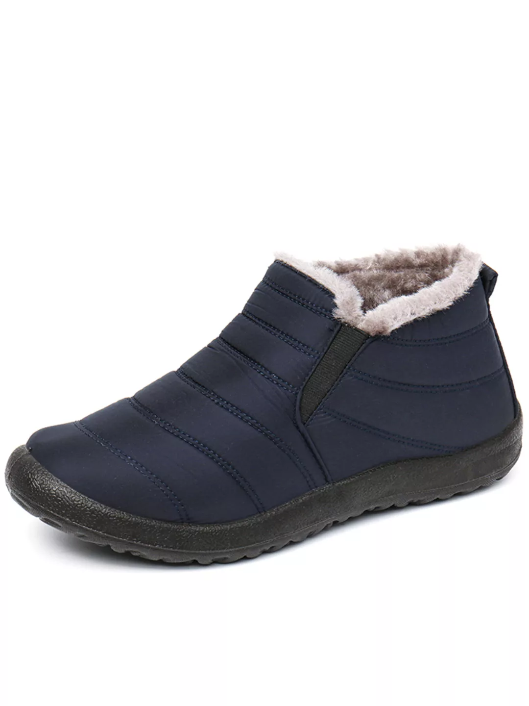 Herren Wasserdichtes Stoff Plüschfutter Slip On Casual Knöchel Stiefel günstig online kaufen