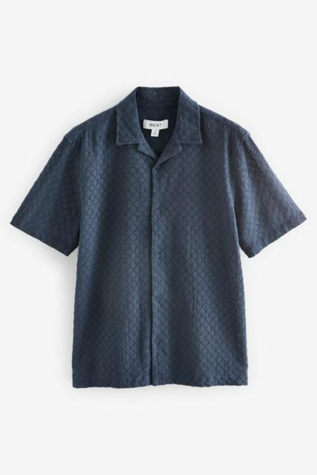 Next Kurzarmhemd Kurzärmeliges Hemd mit Lochstickerei (1-tlg) günstig online kaufen