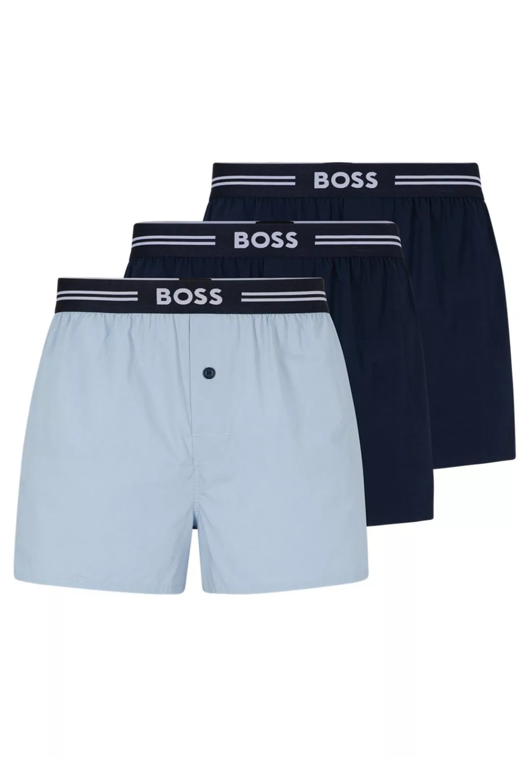 BOSS Boxershorts "3P Woven Boxer", (Packung, 3 St., 3er Pack), mit Eingriff günstig online kaufen