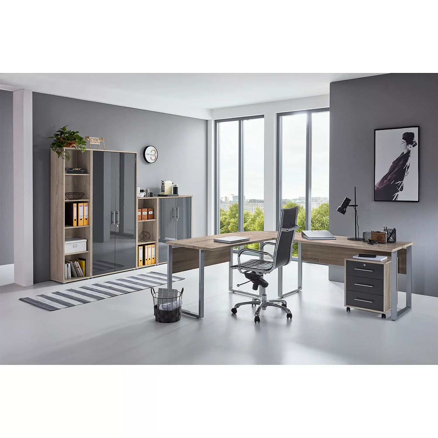 BMG Möbel Büromöbel-Set "Tabor Office", (Set, 8 St.) günstig online kaufen
