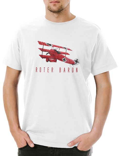 Urban Backwoods Print-Shirt Roter Baron Herren T-Shirt Air Force Red Baron günstig online kaufen