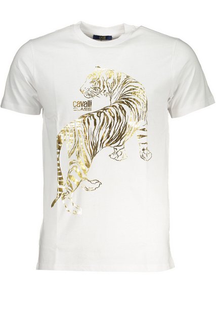 Cavalli Class T-Shirt Stilvolles Kurzarm Herren T-Shirt in Weiß mit günstig online kaufen