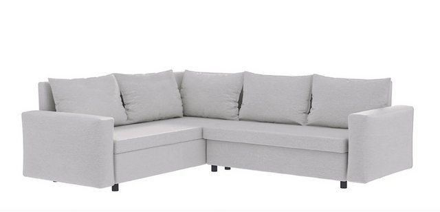 DB-Möbel Ecksofa Valentino - Schlafcouch in L-Form, Veloursbezug wasserbest günstig online kaufen