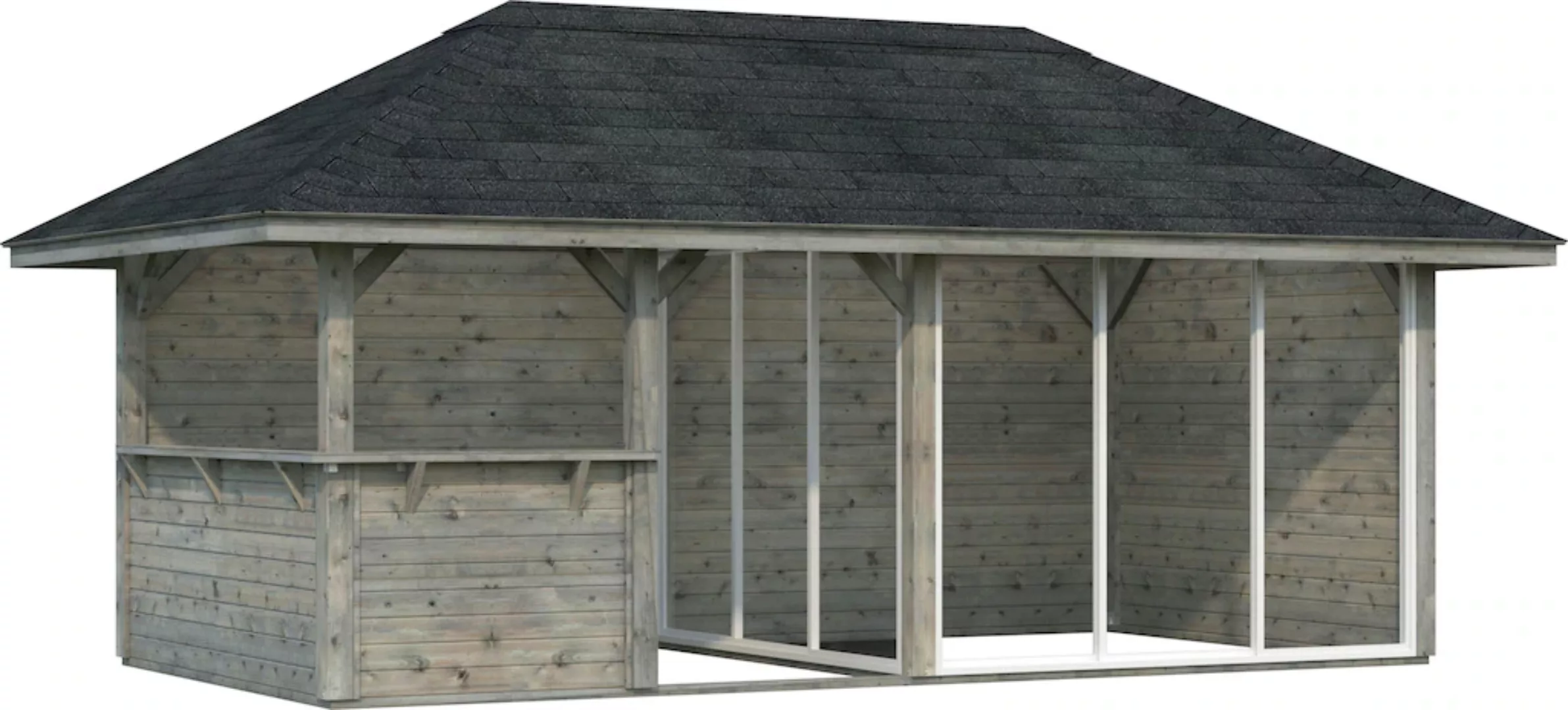 Palmako Holzpavillon "Bianca 16,6 m² Set 5", BxTxH: 588x300x323 cm günstig online kaufen