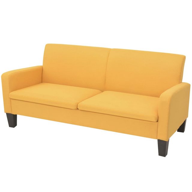 vidaXL Sofa, 2-tlg. Sofagarnitur Stoff Gelb günstig online kaufen