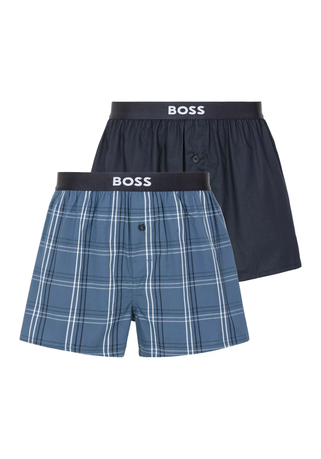 BOSS Pyjamashorts "2P Boxer Shorts EW", (Packung, 2 tlg., 2er), mit Logobun günstig online kaufen