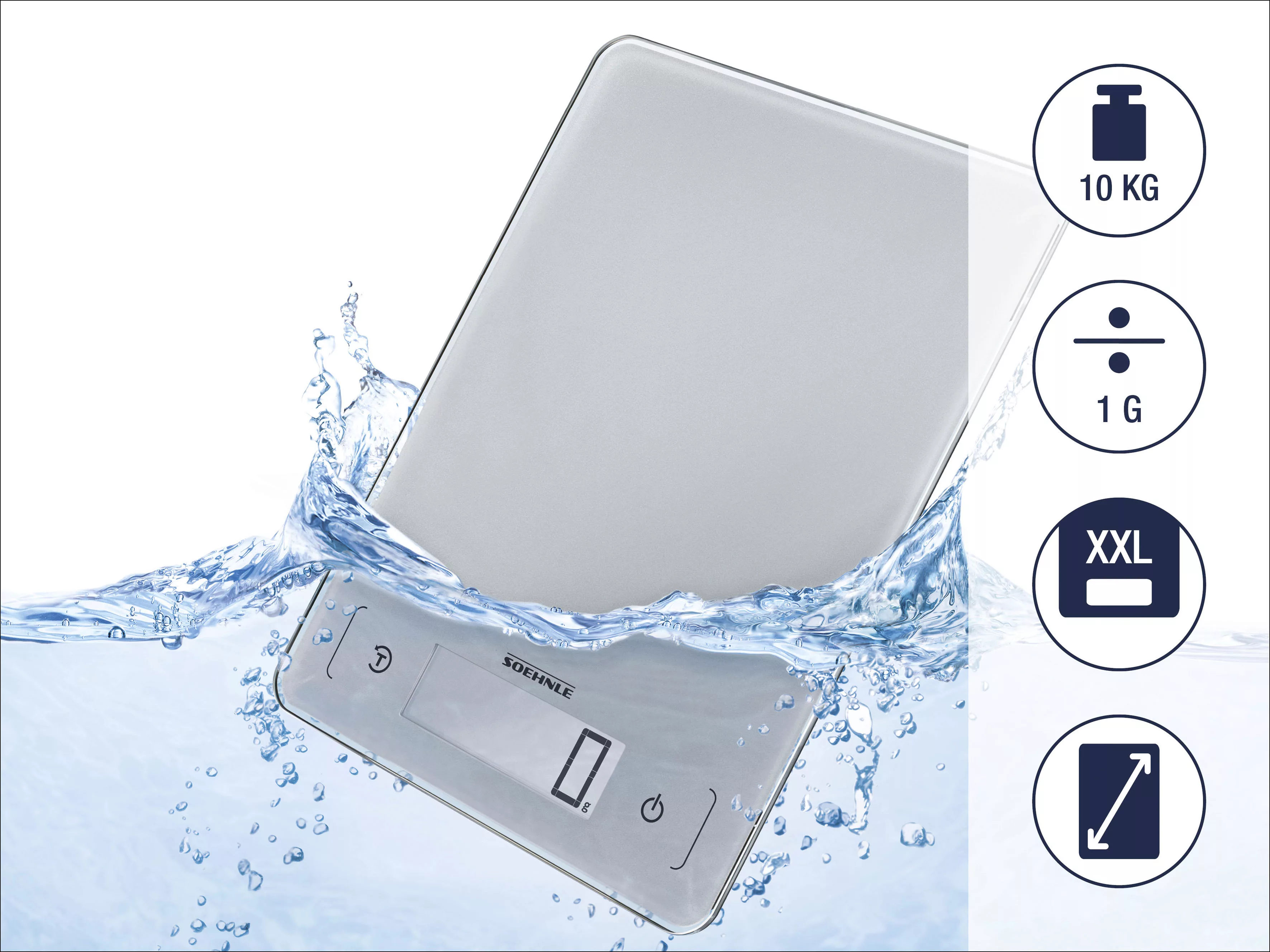 Soehnle Küchenwaage »Page Aqua Proof«, wasserdichtes Gehäuse günstig online kaufen