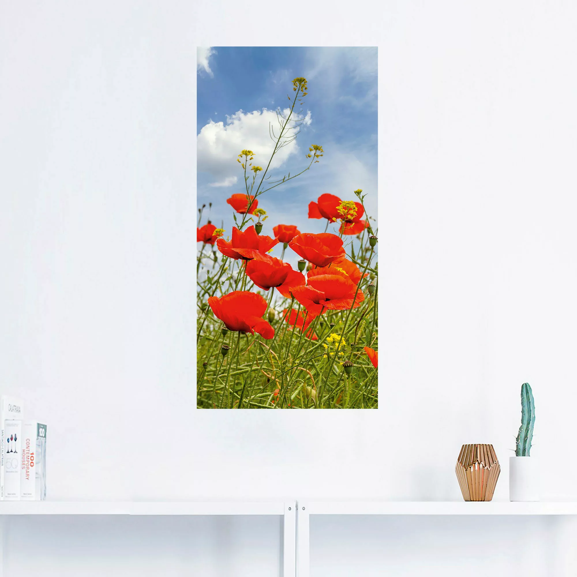 Artland Wandbild "Mohnblumen im Panorama", Blumenbilder, (1 St.) günstig online kaufen